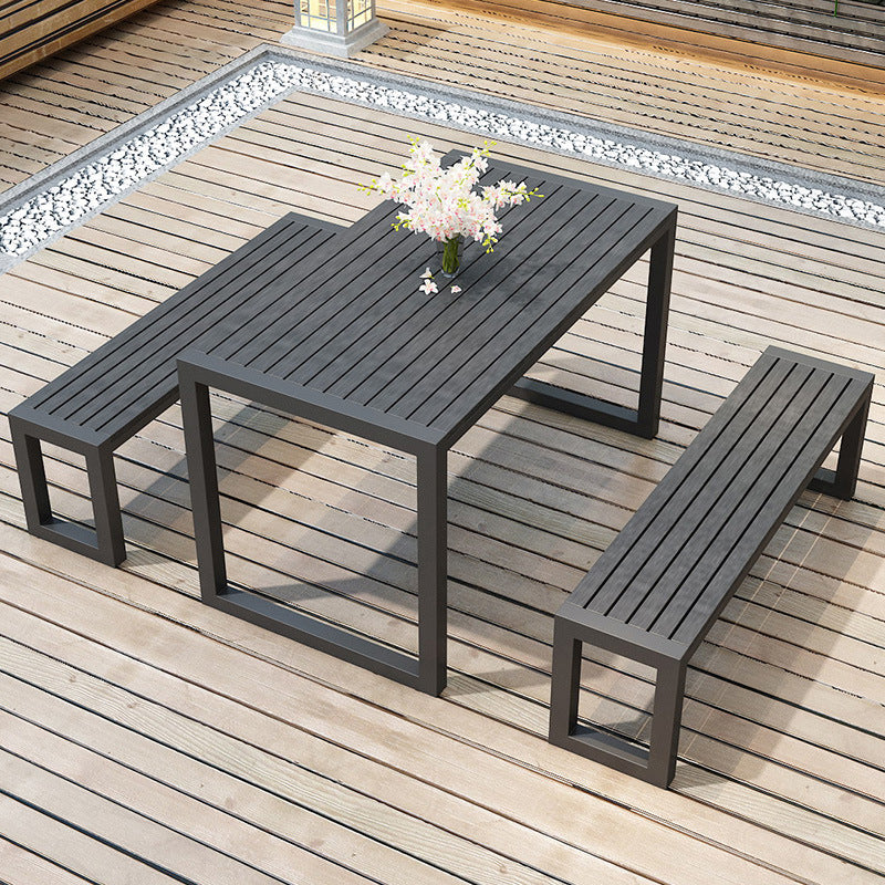 Industrial 1/3 Pieces Dining Set Reclaimed Wood Dining Table Set for Outdoor