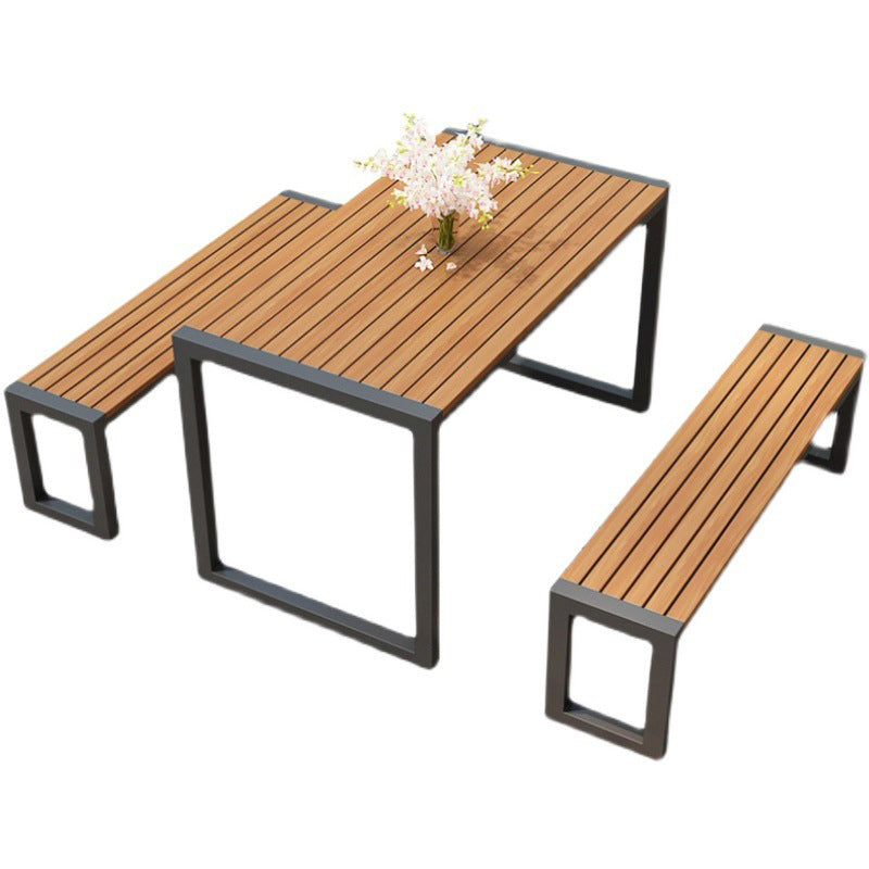 Industrial 1/3 Pieces Dining Set Reclaimed Wood Dining Table Set for Outdoor