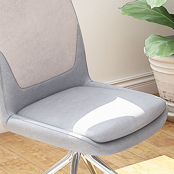 Armless Office Desk Chair Modern Mid Back Upholstered Task Chair