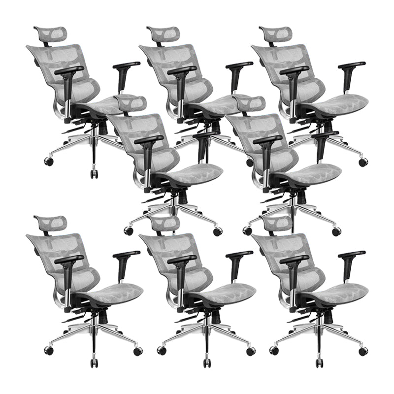 Modern Desk Chair Mesh Computer Chair Adjustable Conference Chair with Wheels