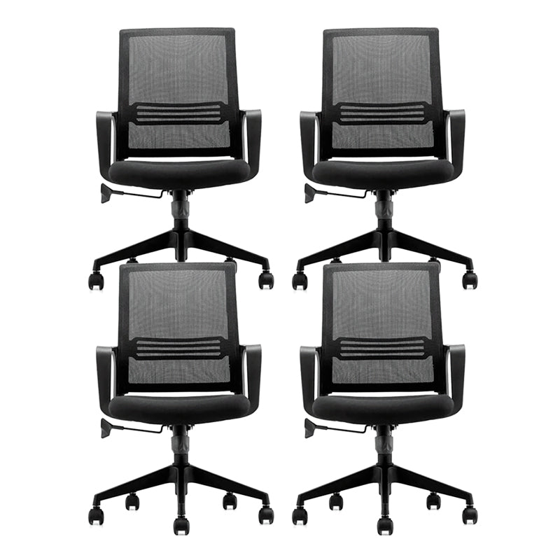 Modern Desk Chair Mesh Ergonomic Computer Chair Mid-Back Chair with Wheels