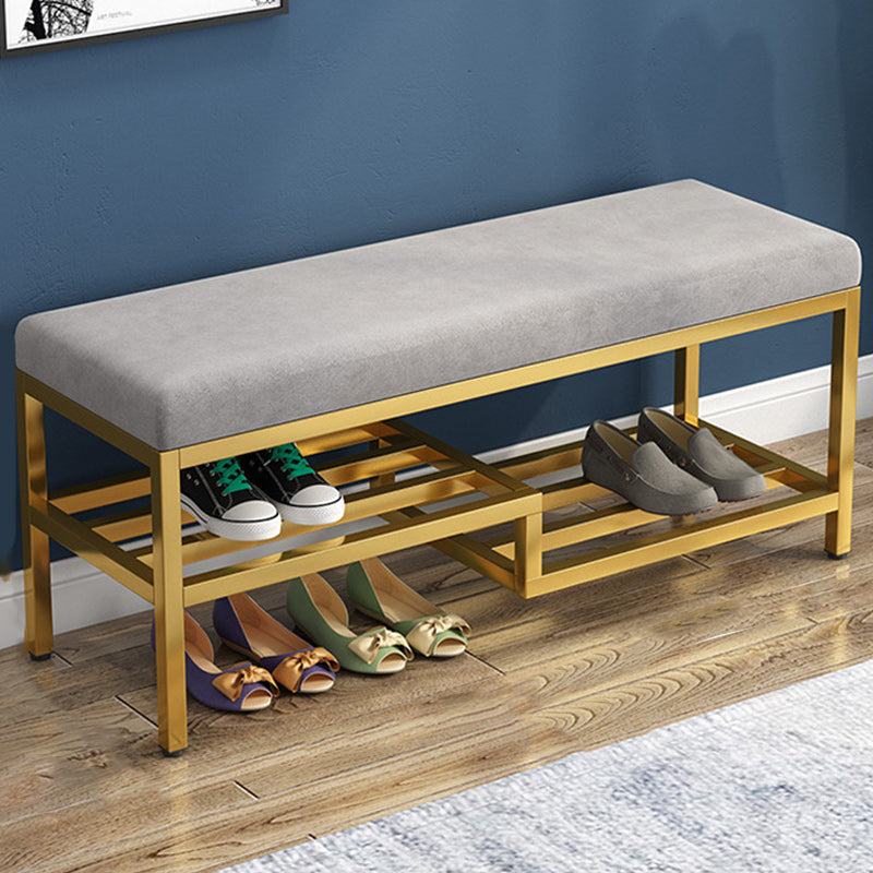 13.8" Wide Modern Seating Bench Rectangle Solid Color Entryway Bench with Storage