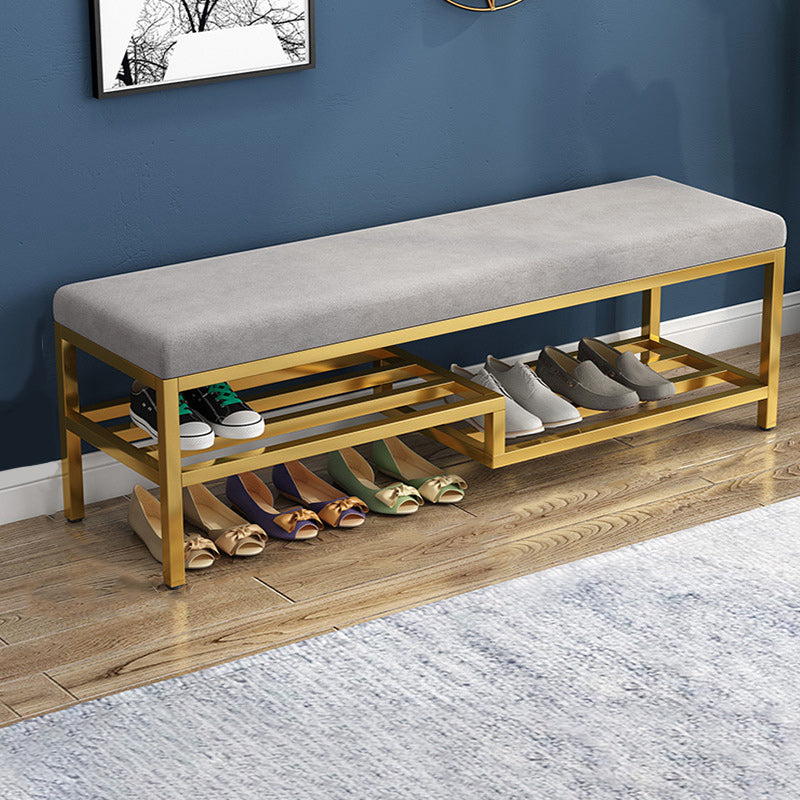 13.8" Wide Modern Seating Bench Rectangle Solid Color Entryway Bench with Storage