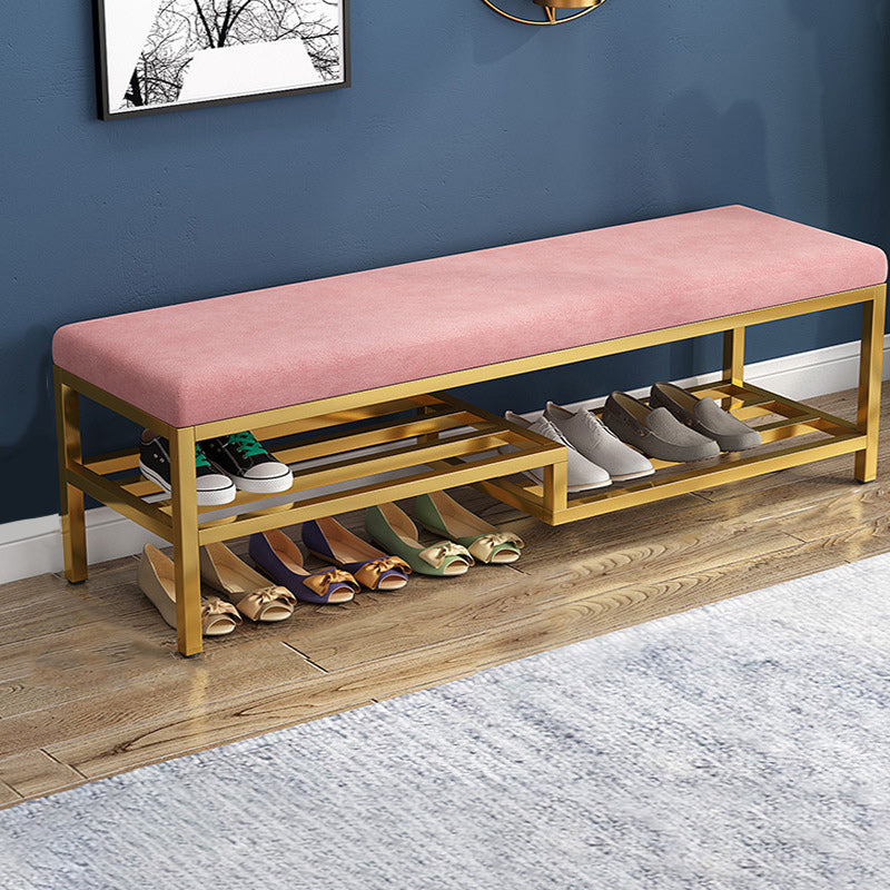 13.8" Wide Modern Seating Bench Rectangle Solid Color Entryway Bench with Storage