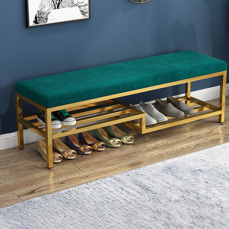 13.8" Wide Modern Seating Bench Rectangle Solid Color Entryway Bench with Storage