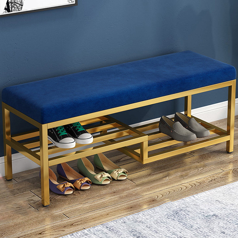 13.8" Wide Modern Seating Bench Rectangle Solid Color Entryway Bench with Storage