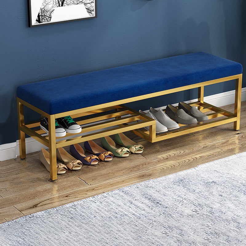 13.8" Wide Modern Seating Bench Rectangle Solid Color Entryway Bench with Storage