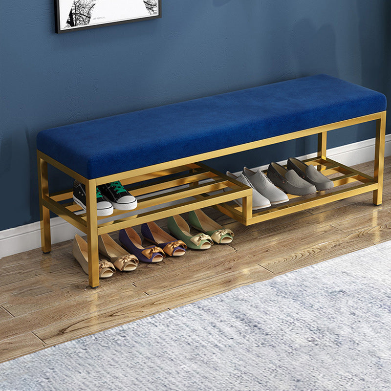 13.8" Wide Modern Seating Bench Rectangle Solid Color Entryway Bench with Storage