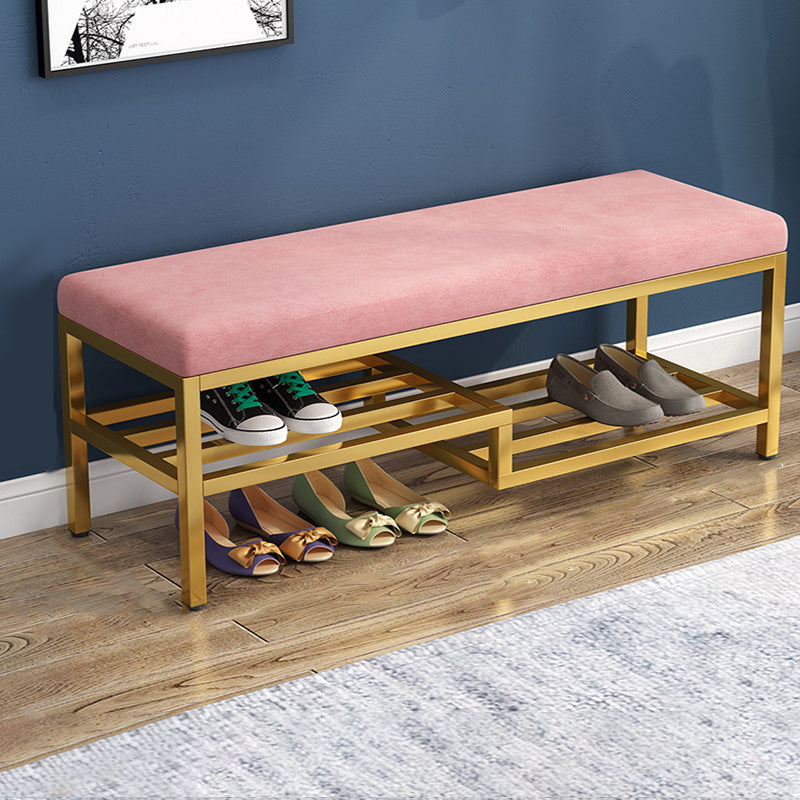 13.8" Wide Modern Seating Bench Rectangle Solid Color Entryway Bench with Storage