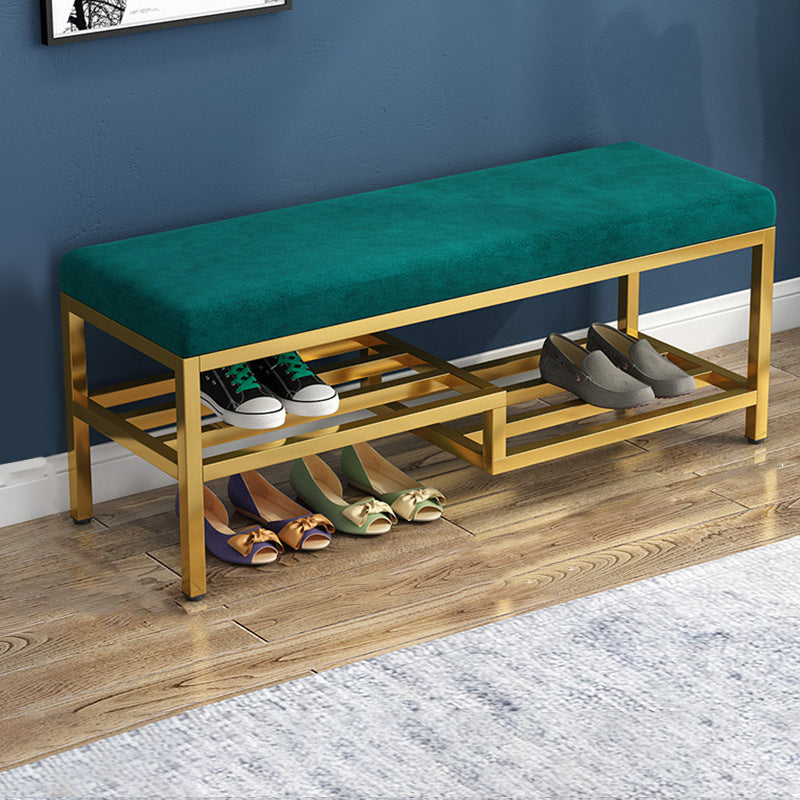 13.8" Wide Modern Seating Bench Rectangle Solid Color Entryway Bench with Storage