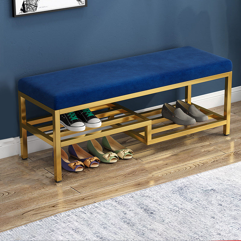 13.8" Wide Modern Seating Bench Rectangle Solid Color Entryway Bench with Storage