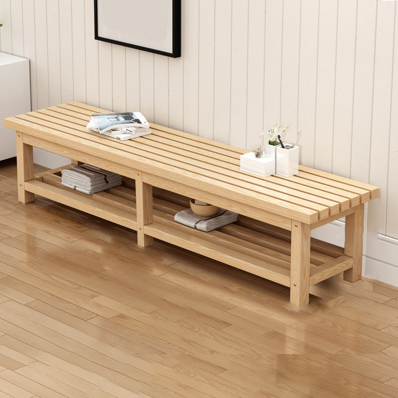 15.7" Wide Modern Entryway and Bedroom Bench Wood Bench with Legs