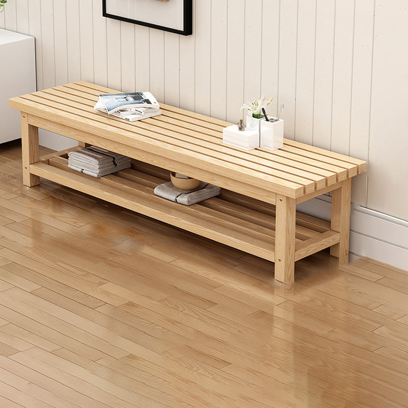 15.7" Wide Modern Entryway and Bedroom Bench Wood Bench with Legs