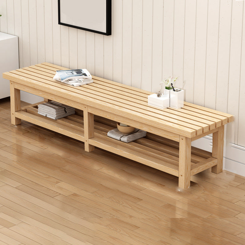 15.7" Wide Modern Entryway and Bedroom Bench Wood Bench with Legs