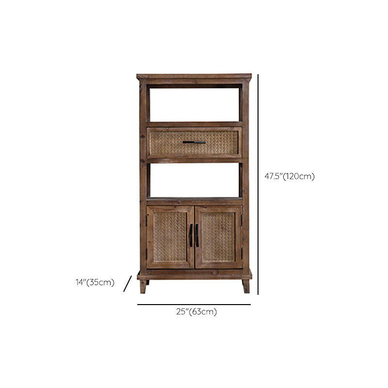 Industrial Wood Drawers Included Cabinet Distressed Brown Accent Cabinet