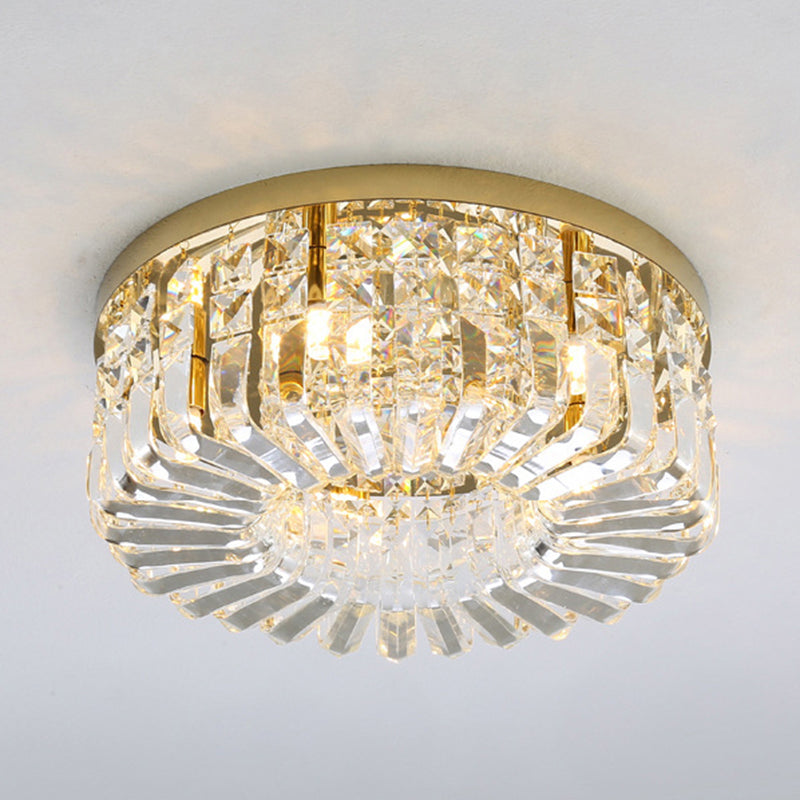 Geometric Flush Mount Ceiling Light Modern Crystal Flush Light for Living Room