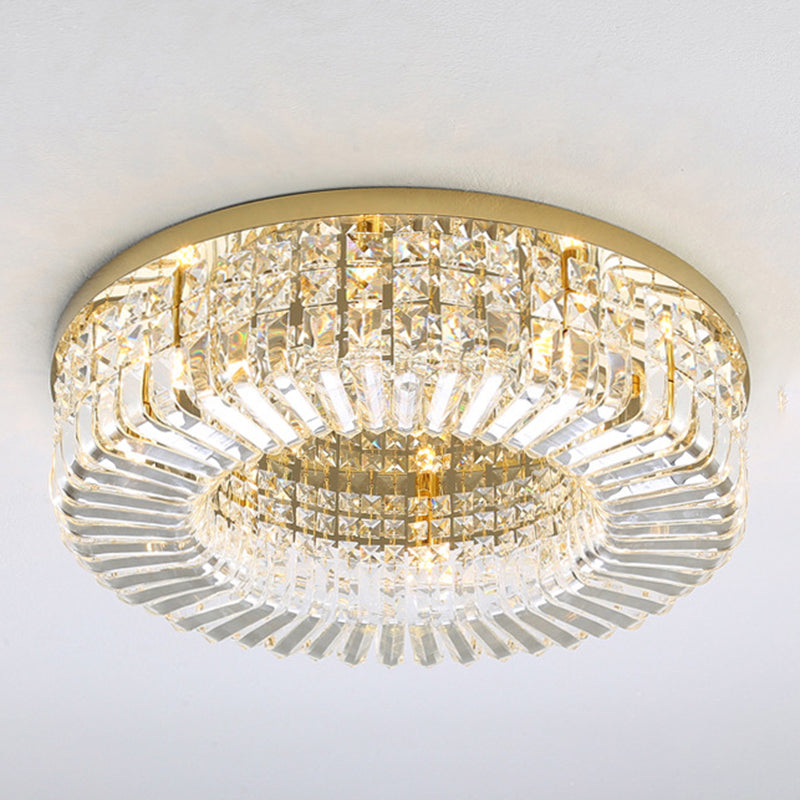 Geometric Flush Mount Ceiling Light Modern Crystal Flush Light for Living Room