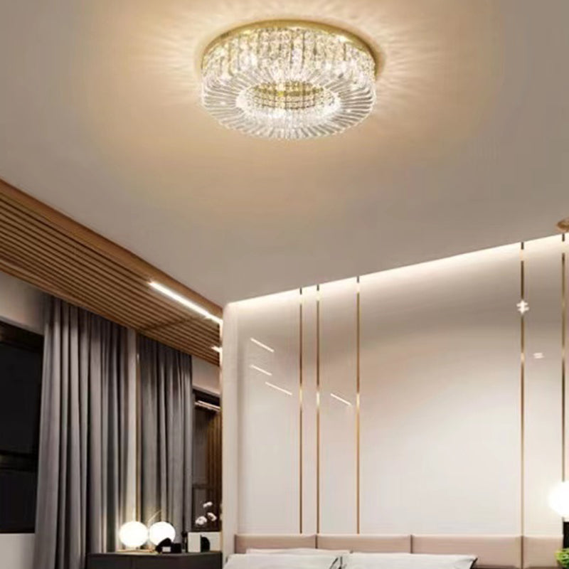 Geometric Flush Mount Ceiling Light Modern Crystal Flush Light for Living Room