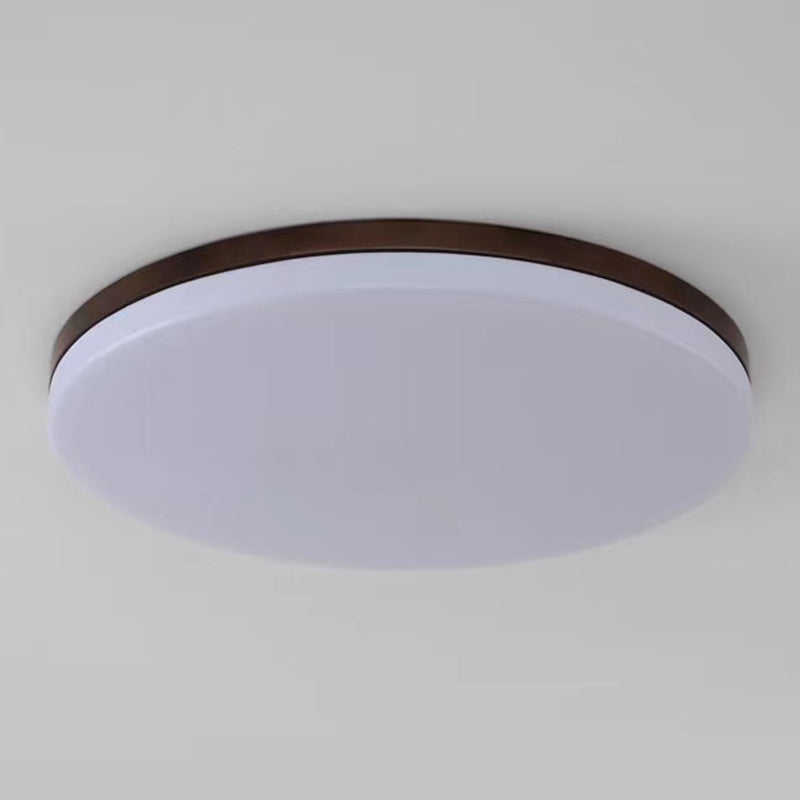 1-Light Ceiling Lighting Modern Wood Ceiling Mount Light Fixture in Brown