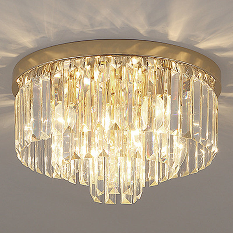 Crystal Tiered Flush Mount Light Fixtures Modern Flush Mount