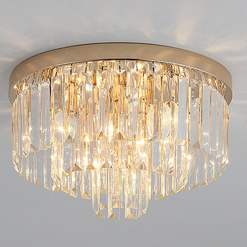 Crystal Tiered Flush Mount Light Fixtures Modern Flush Mount