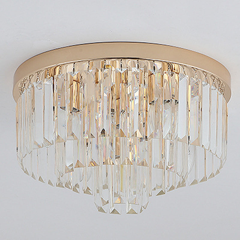 Crystal Tiered Flush Mount Light Fixtures Modern Flush Mount