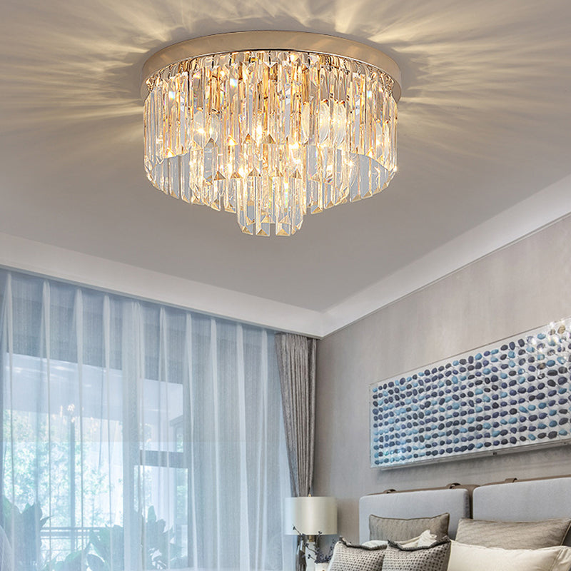 Crystal Tiered Flush Mount Light Fixtures Modern Flush Mount