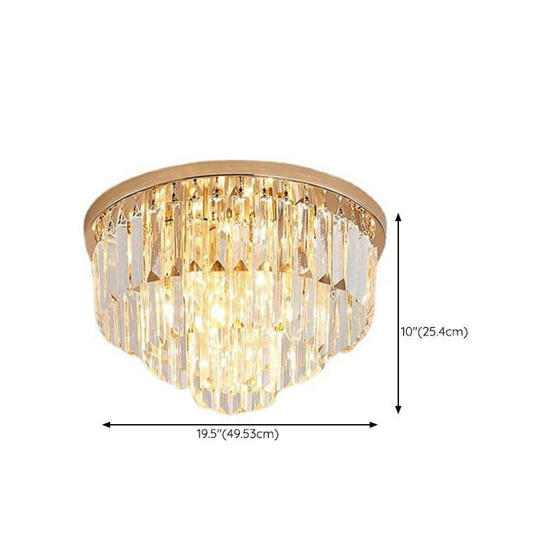 Crystal Tiered Flush Mount Light Fixtures Modern Flush Mount