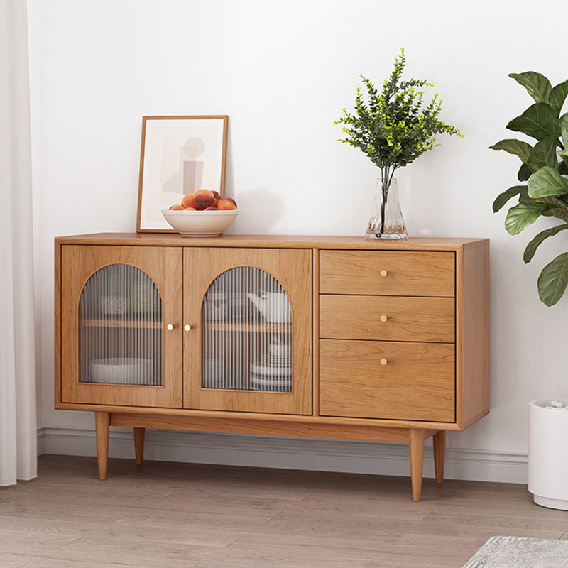 Modern Style Dining Buffet Wood Sideboard with Cabinets and Drawers