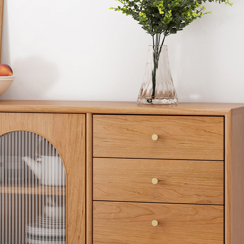 Modern Style Dining Buffet Wood Sideboard with Cabinets and Drawers