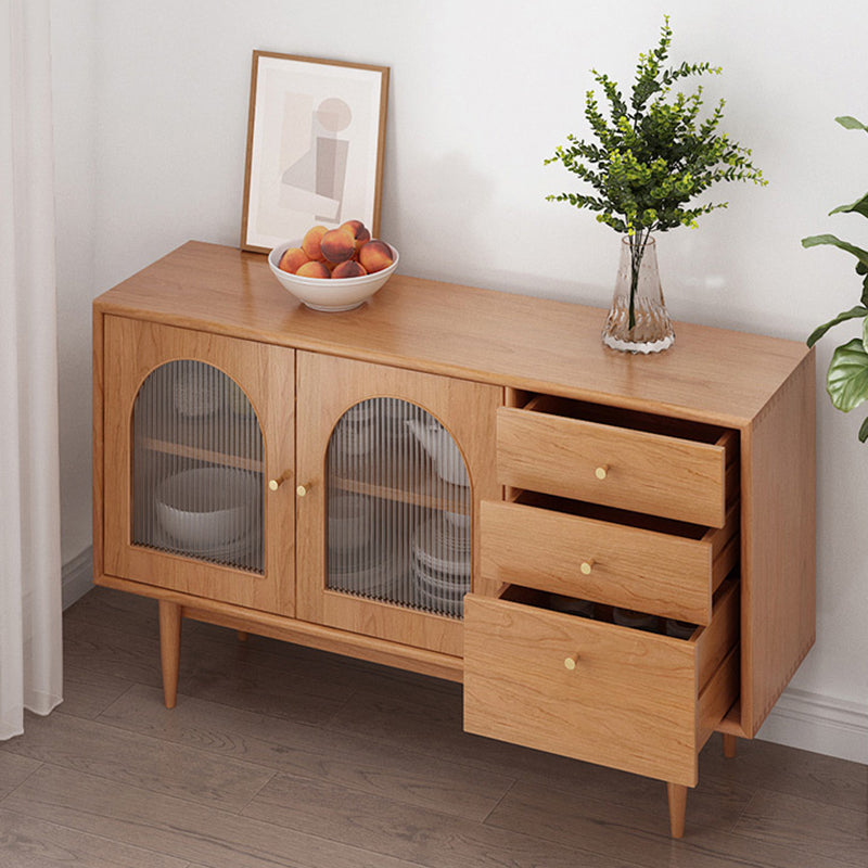 Modern Style Dining Buffet Wood Sideboard with Cabinets and Drawers