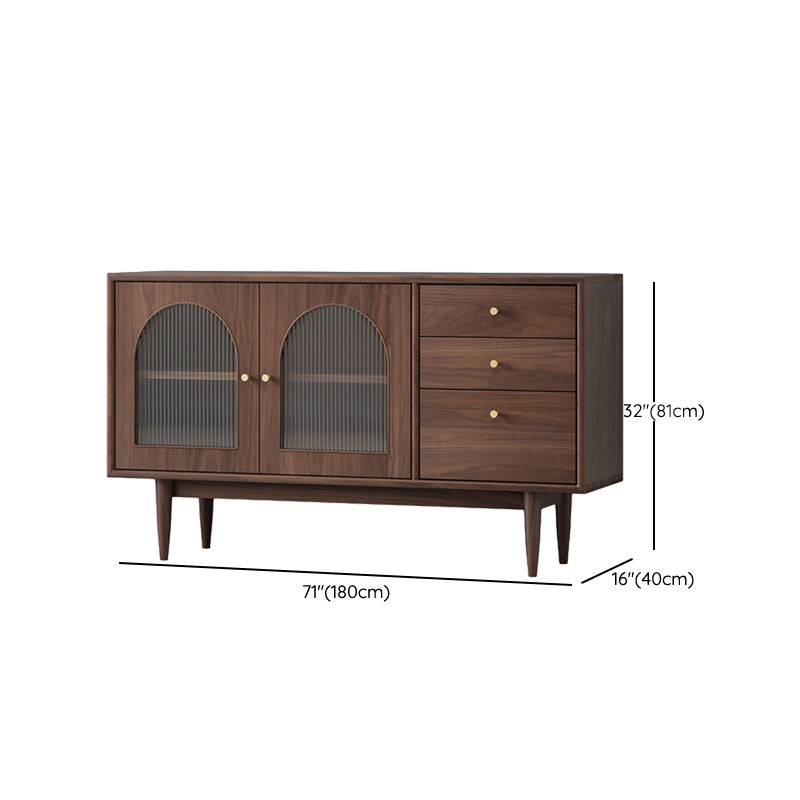 Modern Style Dining Buffet Wood Sideboard with Cabinets and Drawers