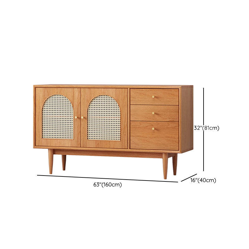 Modern Style Dining Buffet Wood Sideboard with Cabinets and Drawers