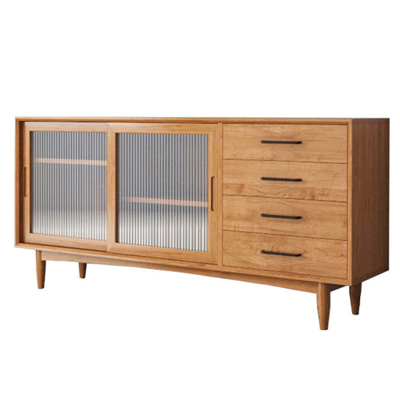 Modern Style Dining Buffet Solid Wood Sideboard with Cabinets and Drawers