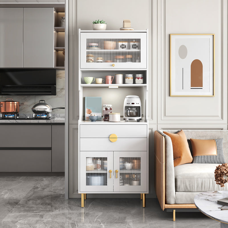 Sintered Stone Dining Server 2-drawer Credenza with Glass Door