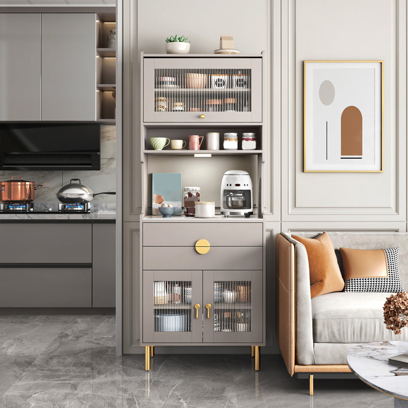 Sintered Stone Dining Server 2-drawer Credenza with Glass Door