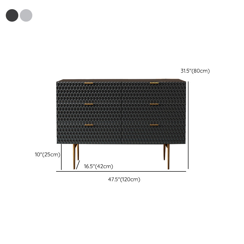 6-Drawer Sideboard Table Modern Sideboard Buffet for Living Room