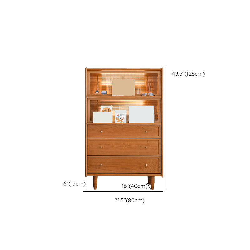 Wooden Rectangle Home Sideboard 49.5"H Cabinet Farmhouse Side Board