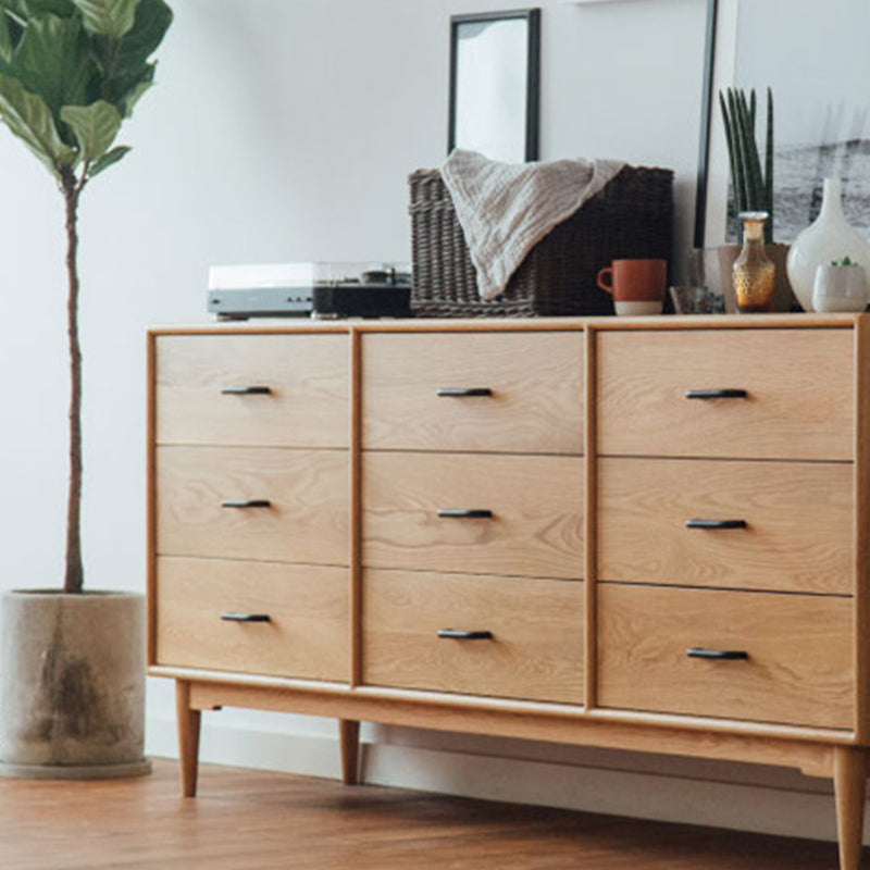 Wooden Home Side Board Modern Minimalist Rectangular Sideboard Table with Drawers