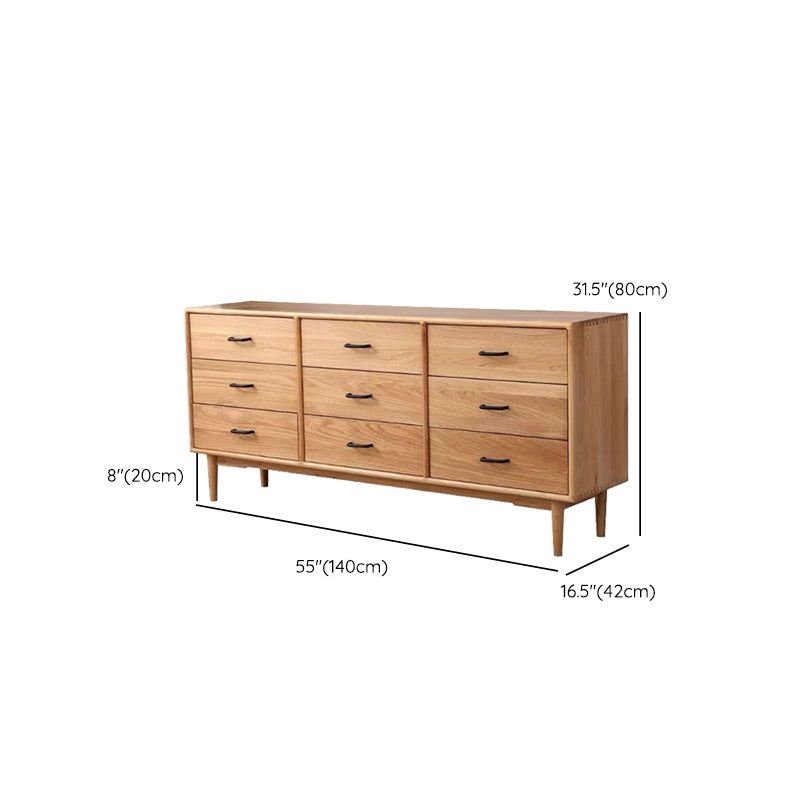 Wooden Home Side Board Modern Minimalist Rectangular Sideboard Table with Drawers