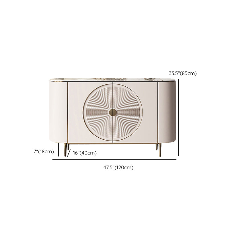 Sintered Stone Side Board Luxury Home Sideboard Cabinet with Doors