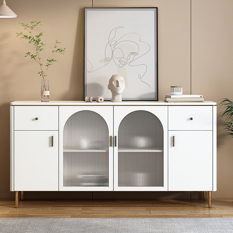 Home Sintered Stone Storage Sideboard Luxury Side Board with Drawers and Doors