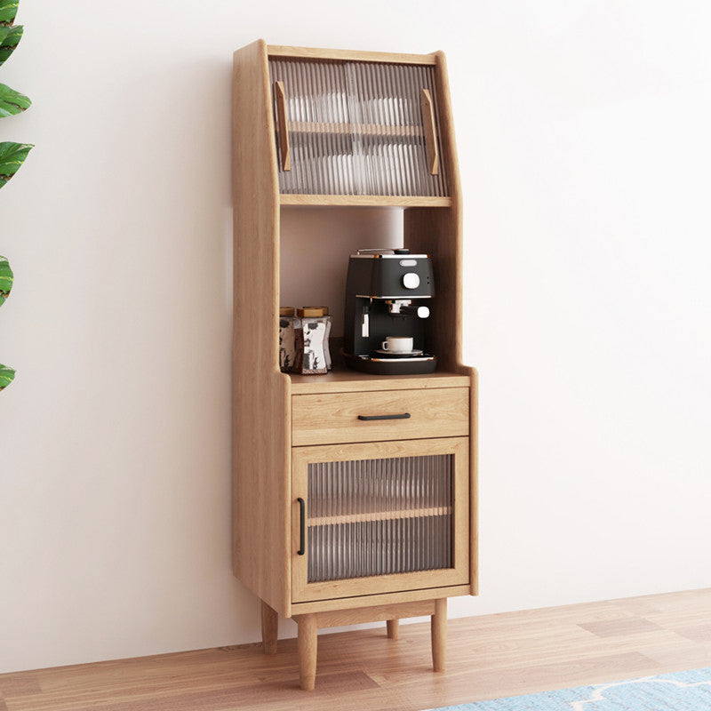 Wooden Home Side Board Modern Minimalist Open Sideboard with Sliding Door