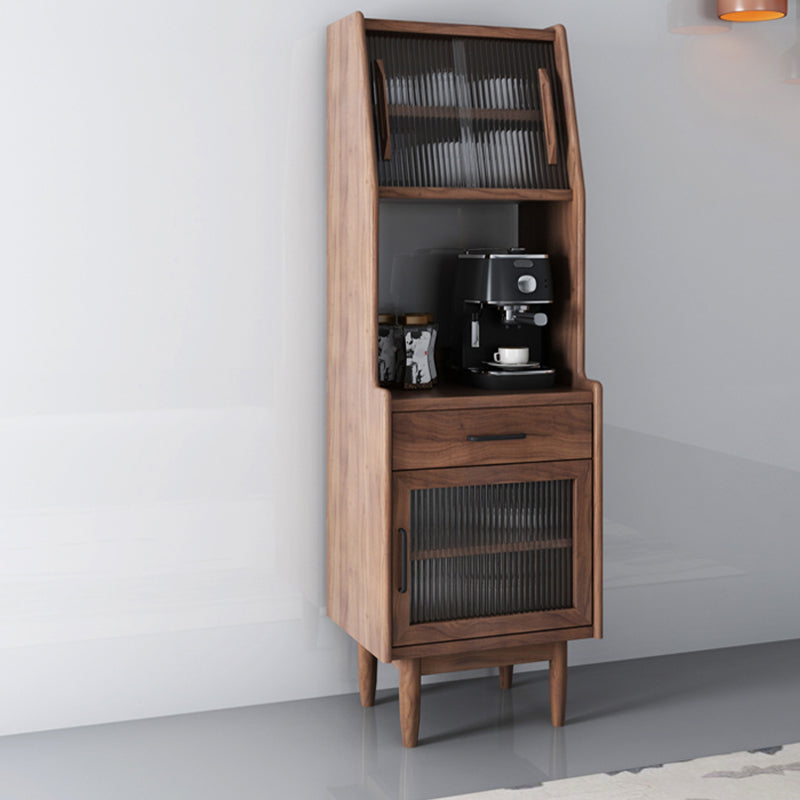 Wooden Home Side Board Modern Minimalist Open Sideboard with Sliding Door