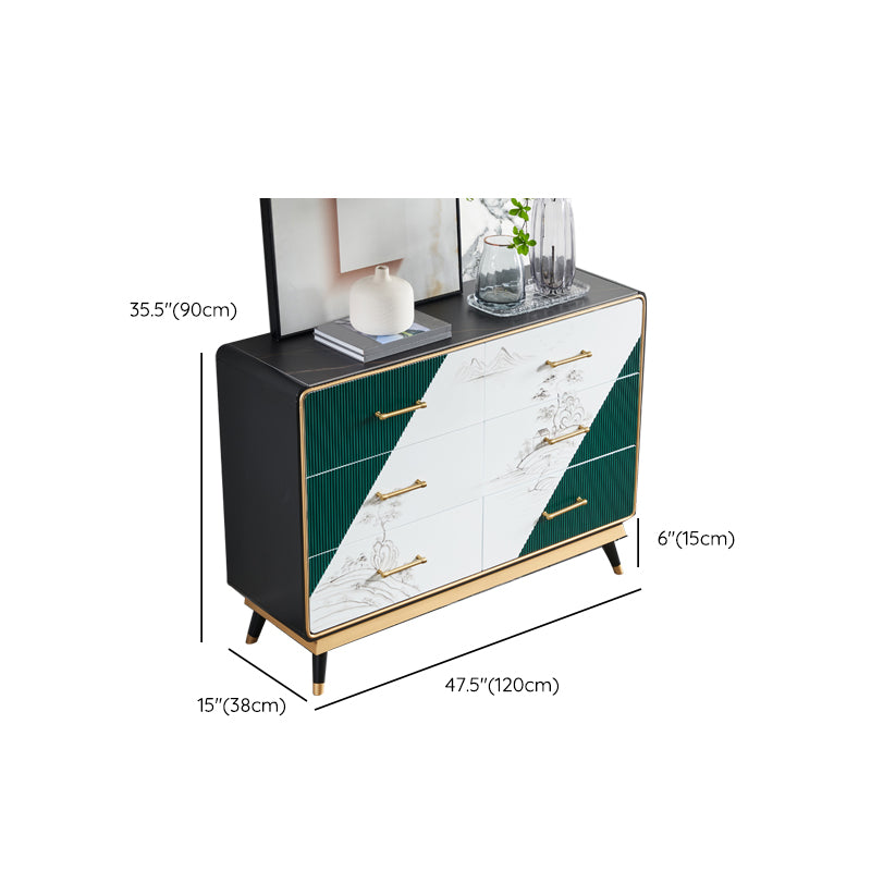 Luxury Style Side Board Sintered Stone Home Storage Sideboard