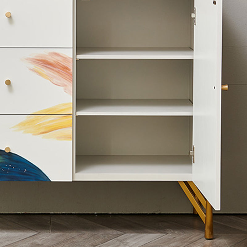 Luxury Style Side Board Stone Storage Sideboard with Drawers