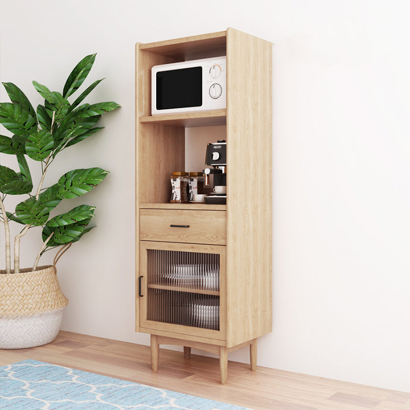 Wooden Sideboard Farmhouse Style Home Side Board with Drawers and Cabinets