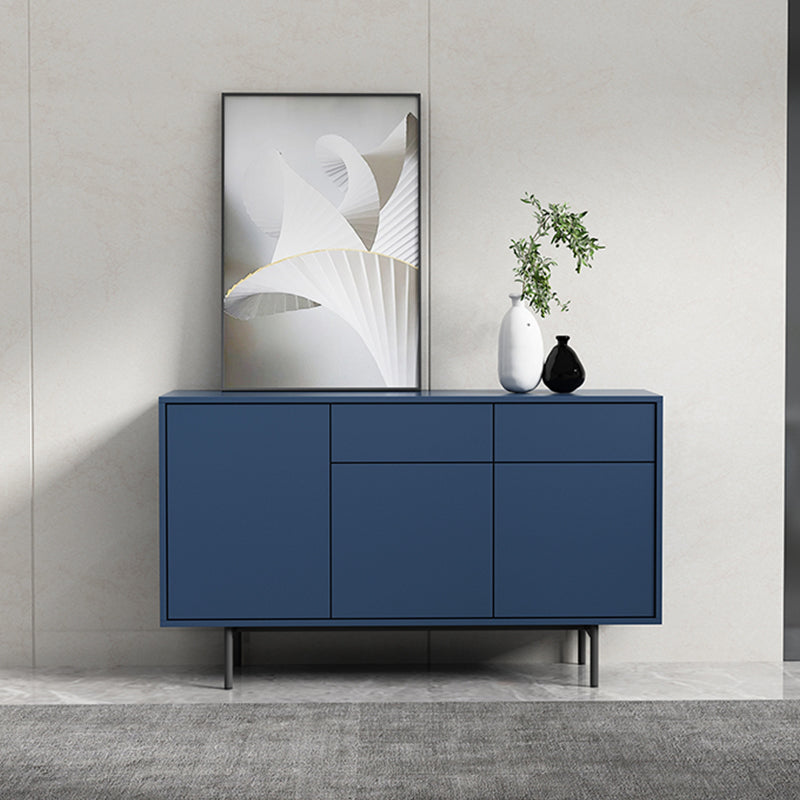 Modern Wooden Storage Sideboard Rectangle Sideboard Cabinet with Drawers and Doors