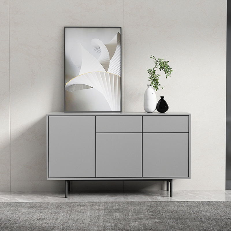 Modern Wooden Storage Sideboard Rectangle Sideboard Cabinet with Drawers and Doors