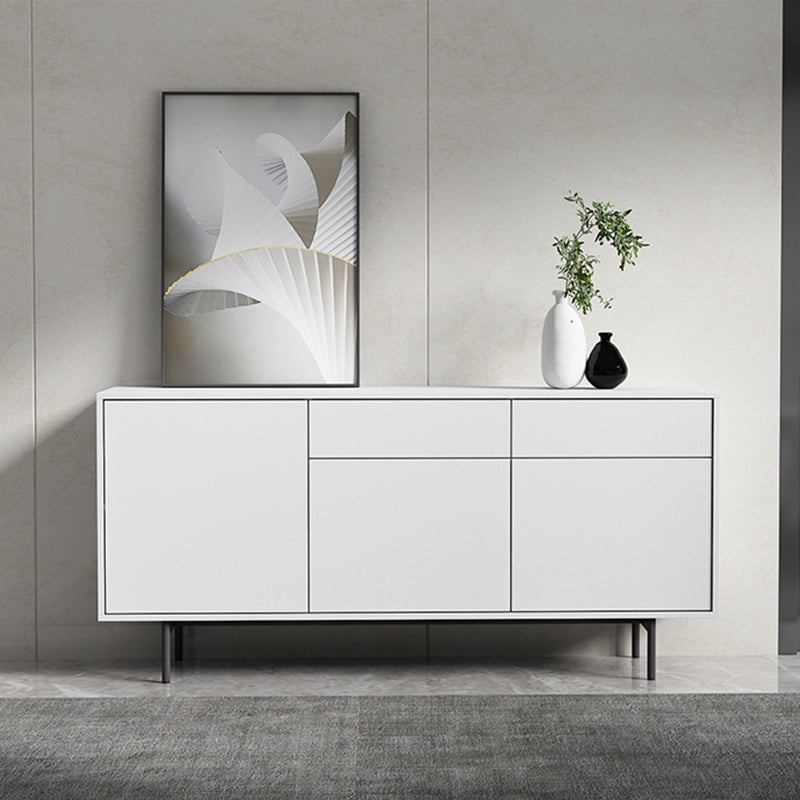 Modern Wooden Storage Sideboard Rectangle Sideboard Cabinet with Drawers and Doors